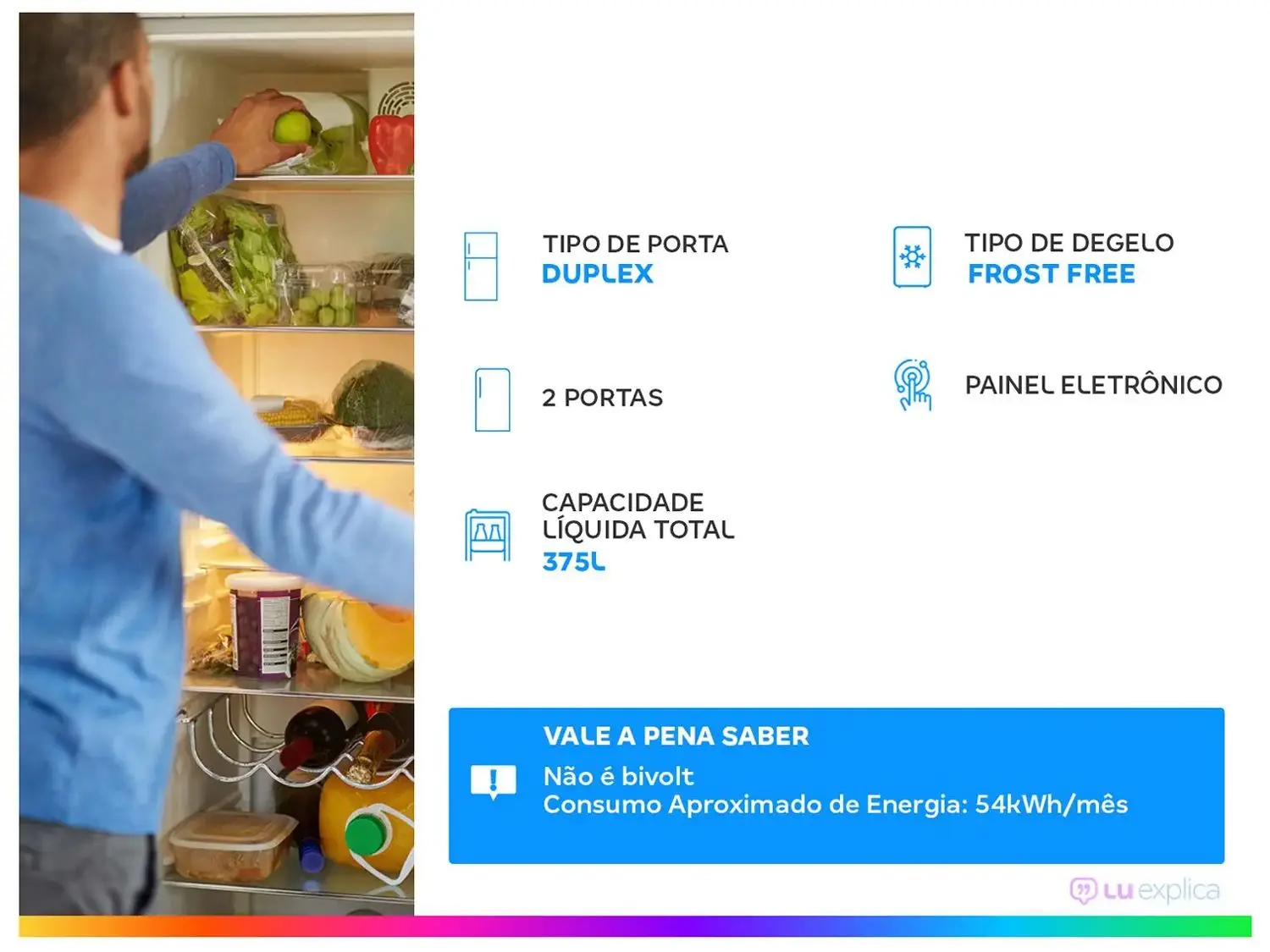 Geladeira Brastemp Frost Free Duplex 375L Branco com Compartimento Extrafrio Fresh Zone BRM44HB