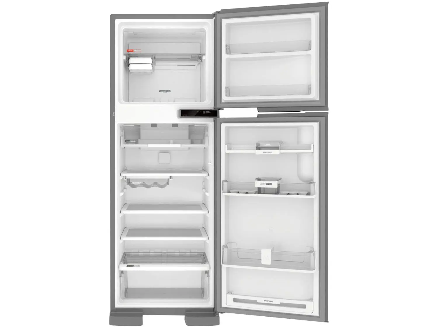 Geladeira Brastemp Frost Free Duplex 375L Inox com Compartimento Extrafrio Fresh Zone BRM44HK