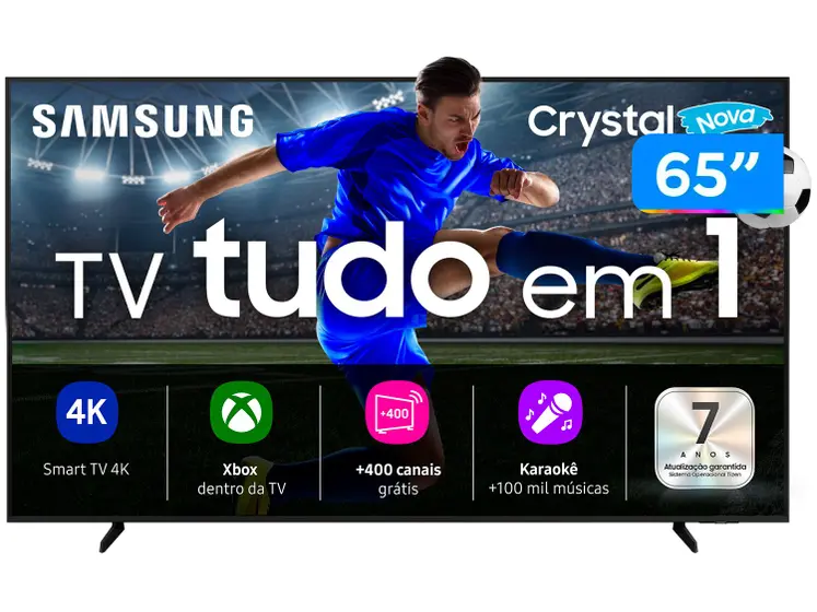 Smart TV 65″ Samsung 4K UHD Crystal UHD UN65U8600FGXZD Tizen Bixby 3 HDMI