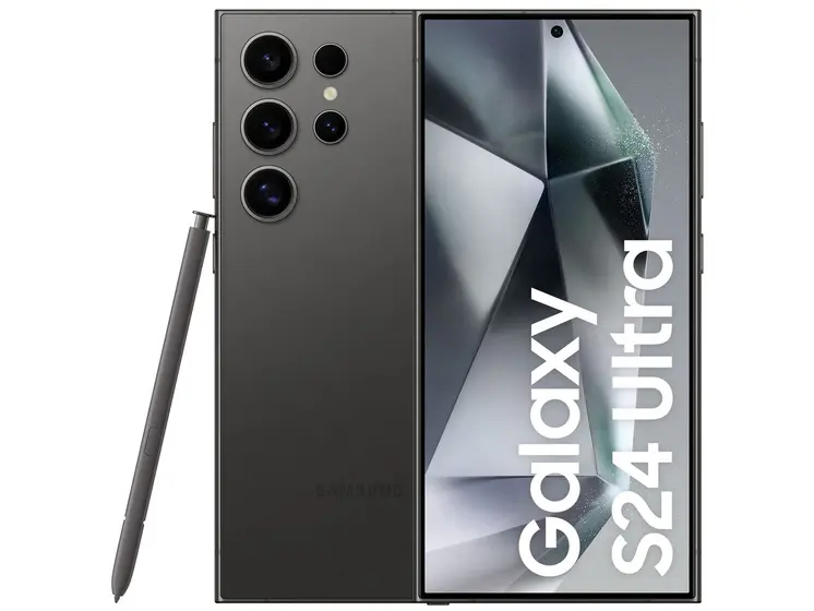 Smartphone Samsung Galaxy S24 Ultra 6,8″ Galaxy AI 256GB Titânio Preto 5G 12GB RAM Câm. Quádrupla 200MP + Selfie 12MP Bateria 5000mAh Dual Chip